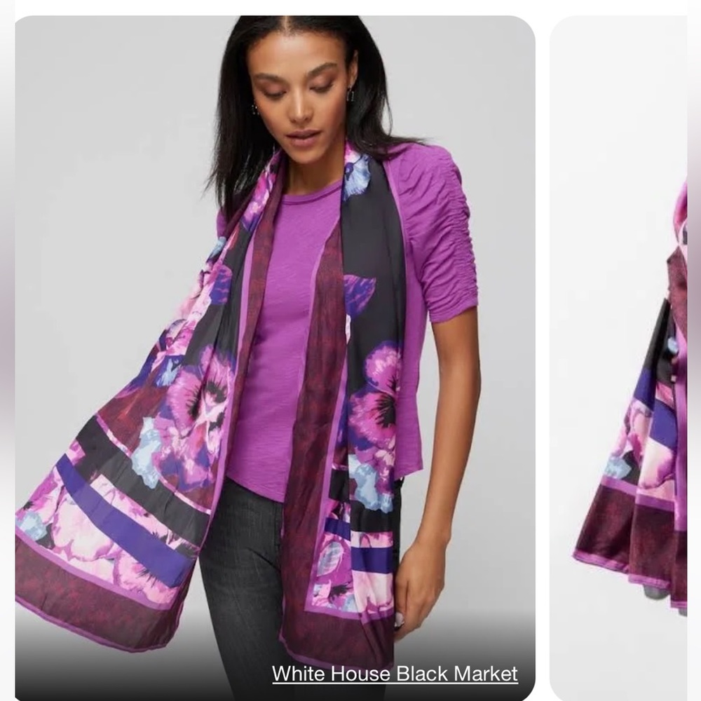 White House Black Market Viola Oblong Scarf